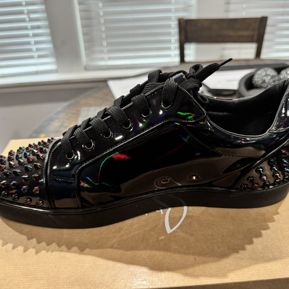 Christian Louboutin Black Sneakers with Signature Red Soles - Picture 7 of 7